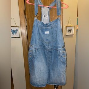 Levi vintage denim overall shorts